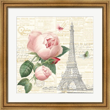 Framed Roses in Paris IV Print
