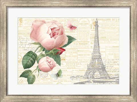 Framed Roses in Paris II Print
