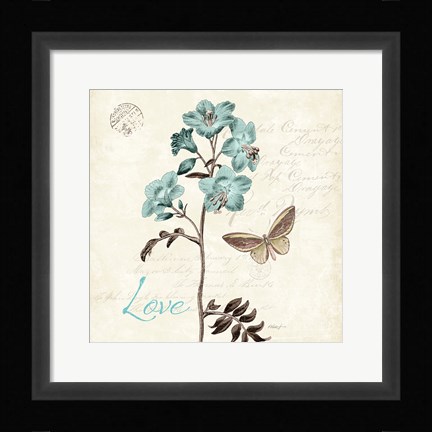 Framed Slated Blue I Square Print