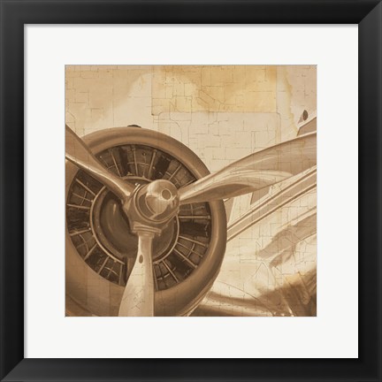 Framed Travel by Air II Sepia No Words Print