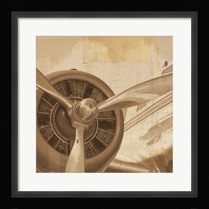 Framed Travel by Air II Sepia No Words Print