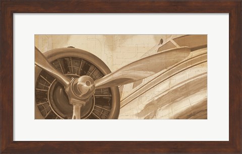 Framed Travel by Air I Sepia No Words Post Print