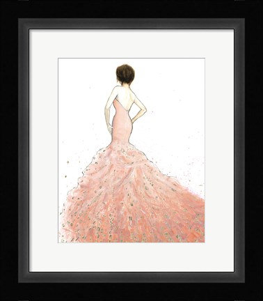 Framed Dazzling Diva Dark Hair Print