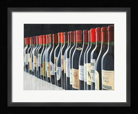 Framed Splendid Reds on Black Print