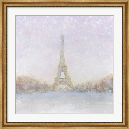 Framed Eiffel with Gold Print