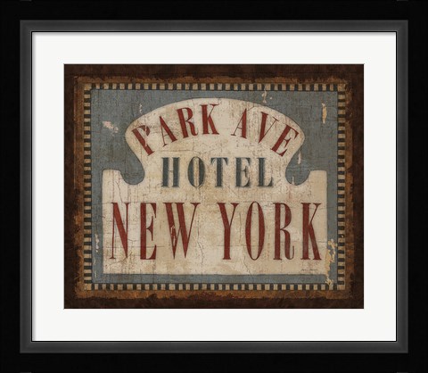 Framed Luggage Labels IV Print