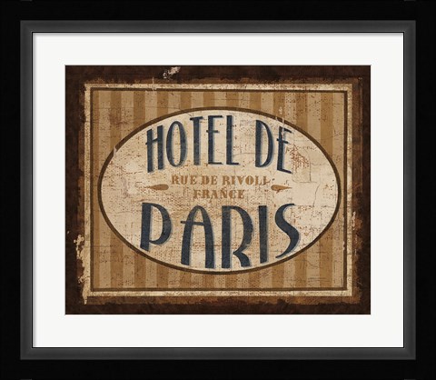 Framed Luggage Labels III Print