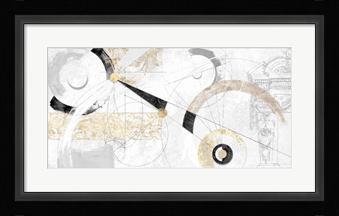 Framed Nero e Oro Print