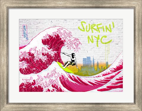 Framed Surfin&#39; NYC Print
