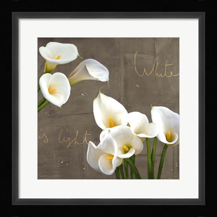 Framed White Callas Print