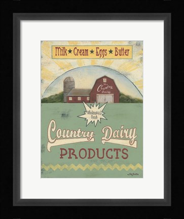 Framed Country Dairy Print