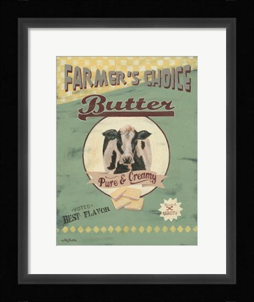 Framed Farmer's Choice Butter Print