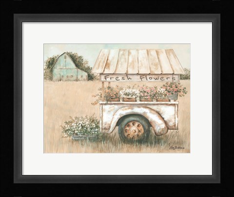 Framed Fresh Flowers for Sale Print