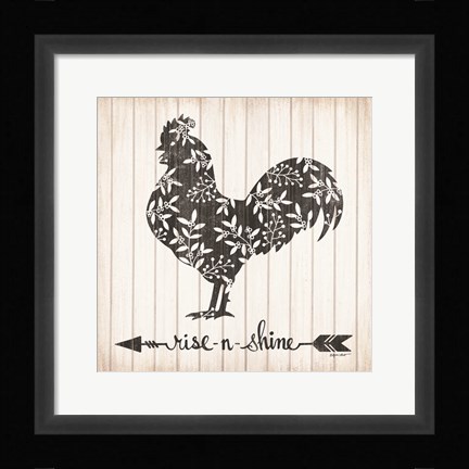 Framed Rise N Shine Rooster Print