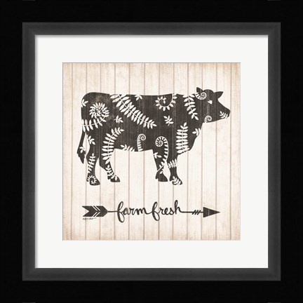 Framed Farm Fresh Cow Print