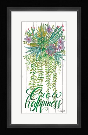 Framed Grow Happiness Print