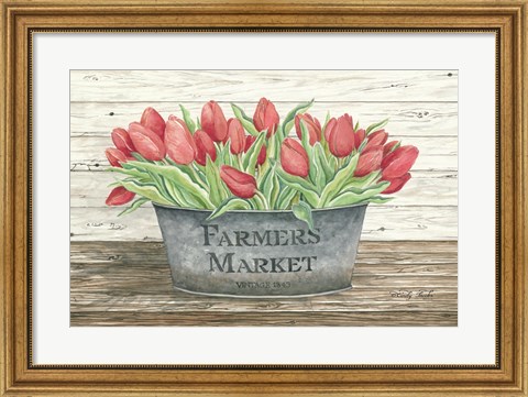 Framed Farmer&#39;s Market Tulips Print