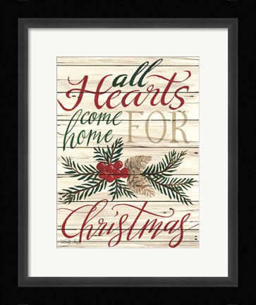 Framed Home for Christmas Print