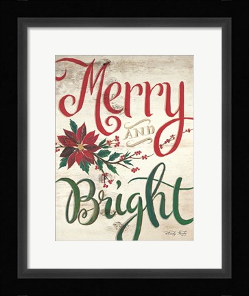 Framed Merry &amp; Bright Print