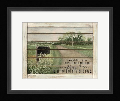 Framed End of a Dirt Road Print