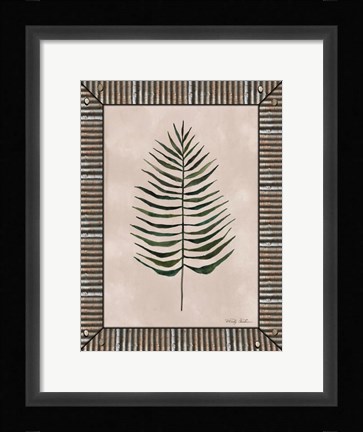 Framed Areca Leaf Galvanized Print