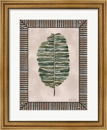 Framed Banana Leaf Galvanized Print