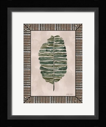 Framed Banana Leaf Galvanized Print