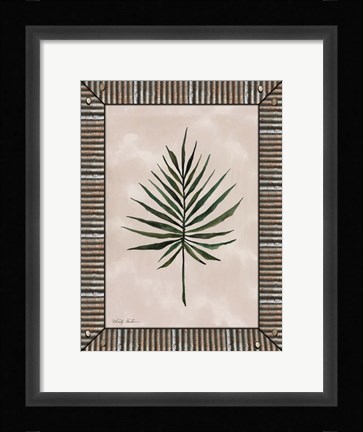 Framed Palm Leaf Galvanized Print