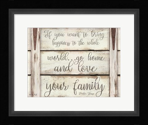 Framed Love Your Family Print