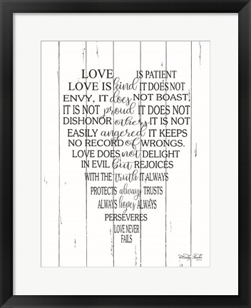 Framed Love is Patient Print