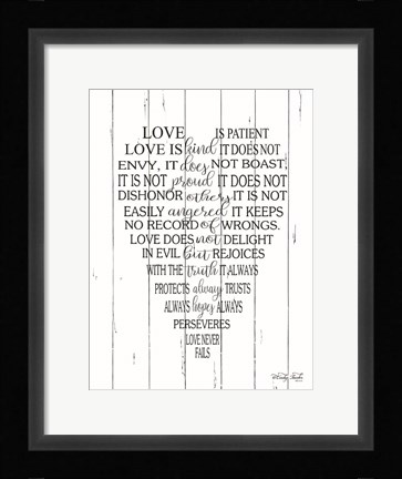Framed Love is Patient Print