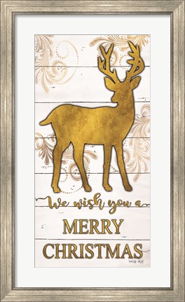 Framed Reindeer Merry Christmas Print