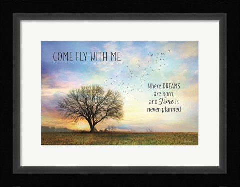Framed Come Fly with Me Print