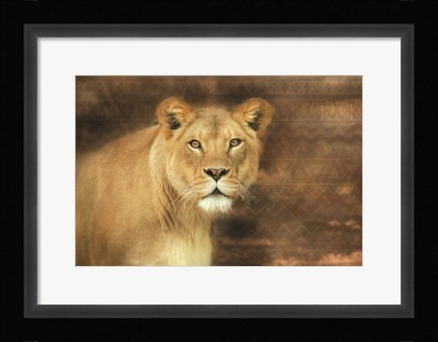 Framed Tribal Lioness Print