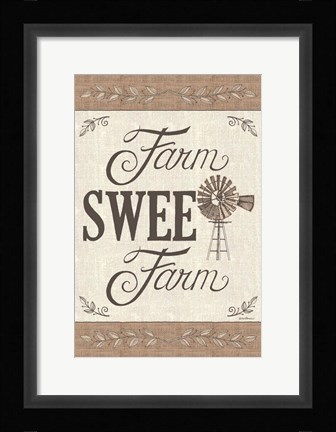 Framed Farm Sweet Farm Print