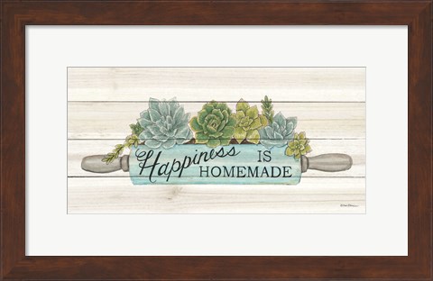 Framed Happiness is Homemade Succulents Print