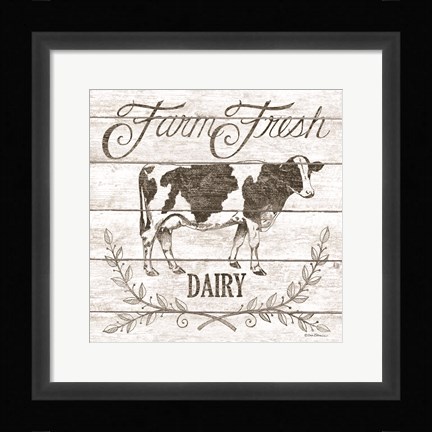 Framed Farm Fresh Dairy Print