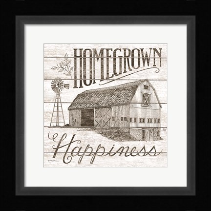Framed Homegrown Happiness Print