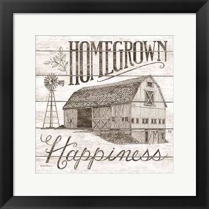 Framed Homegrown Happiness Print