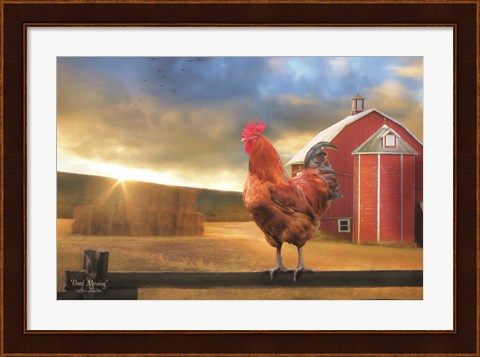 Framed Good Morning Rooster Print