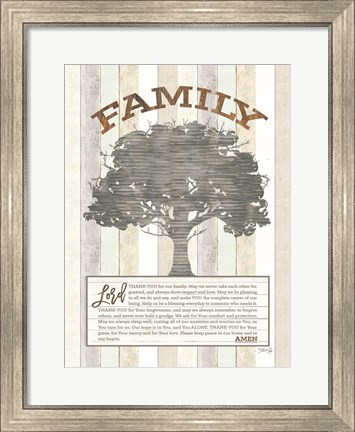 Framed Family Prayer Tree Print
