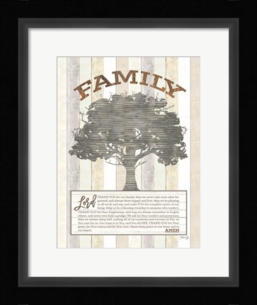 Framed Family Prayer Tree Print