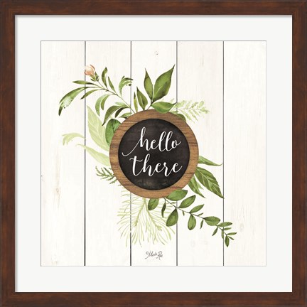 Framed Hello There Greenery Print