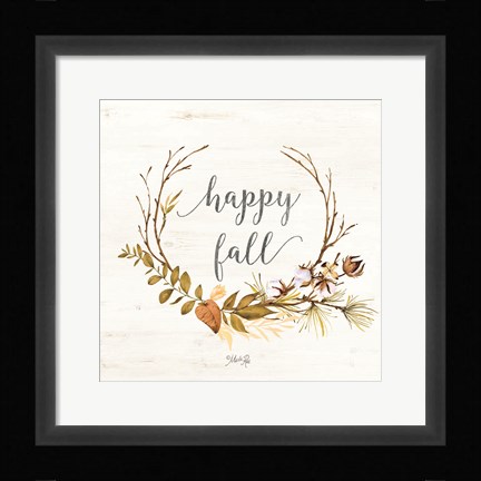 Framed Happy Fall Print