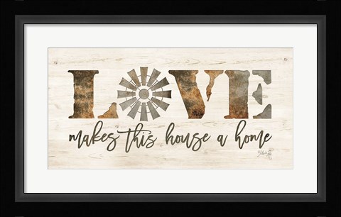Framed Love Makes This House a Home Print