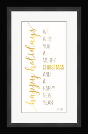 Framed Happy Holidays Print
