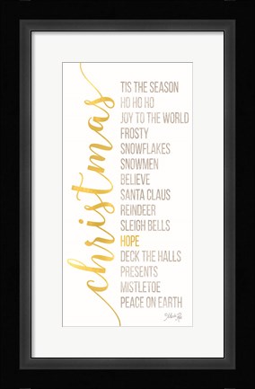 Framed Christmas Sentiments Print