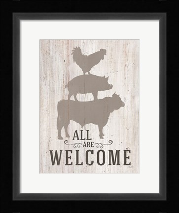 Framed All Our Welcome Print