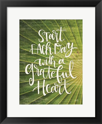 Framed Grateful Heart Print