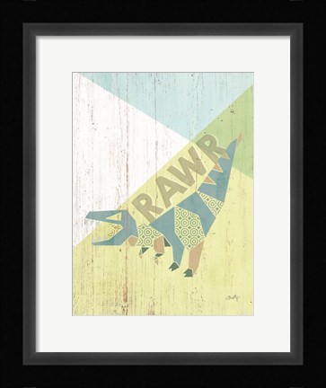 Framed Rawr Dinosaur Print